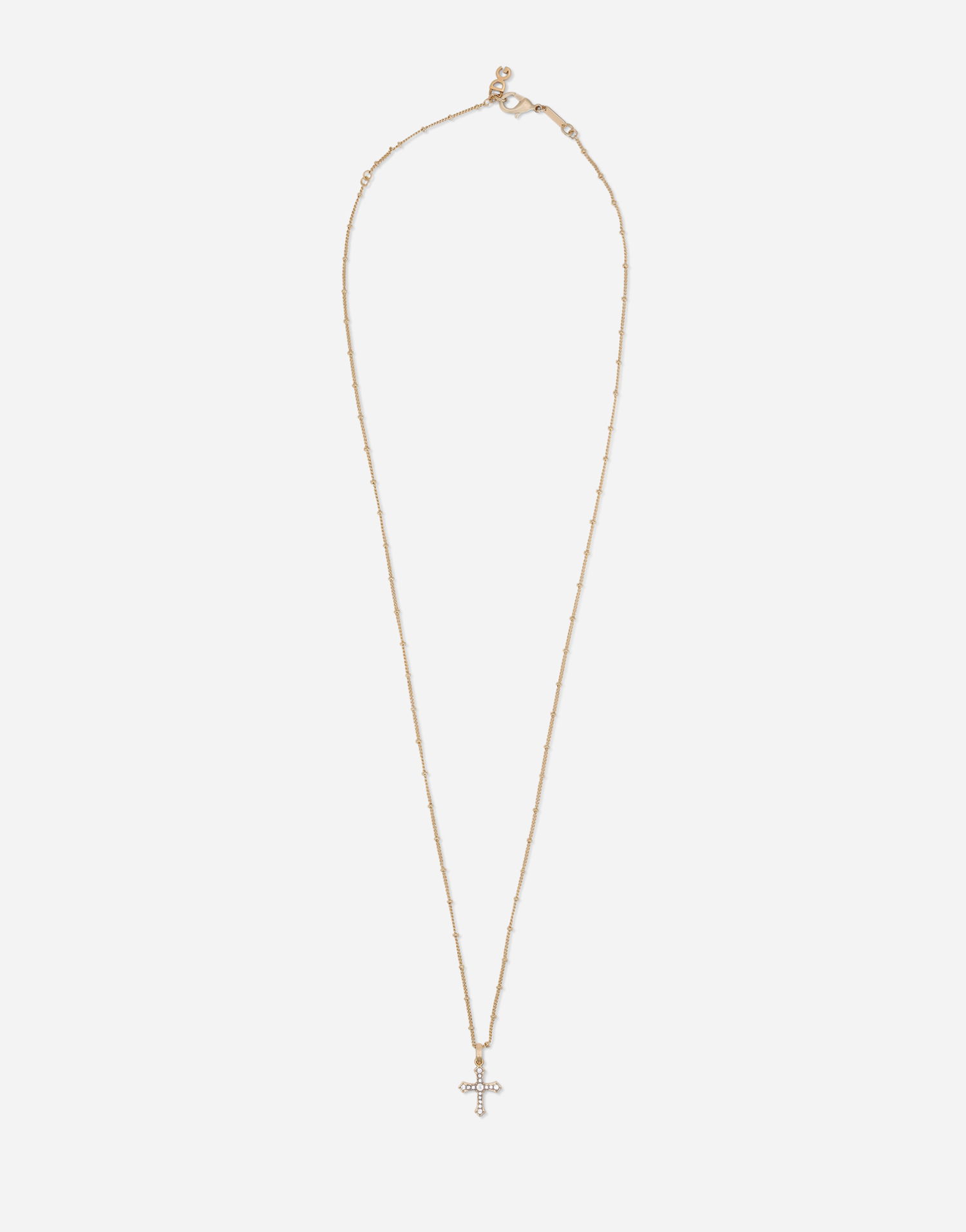 Halskæde Dolce & Gabbana Gold Metal Cross Pendant Necklace Metalisk | WNN7S1W1111ZOO00, 0