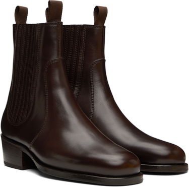 Tøj LEMAIRE Lemaire Leather Chelsea Boots Brun | FO0149 LL0106, 3