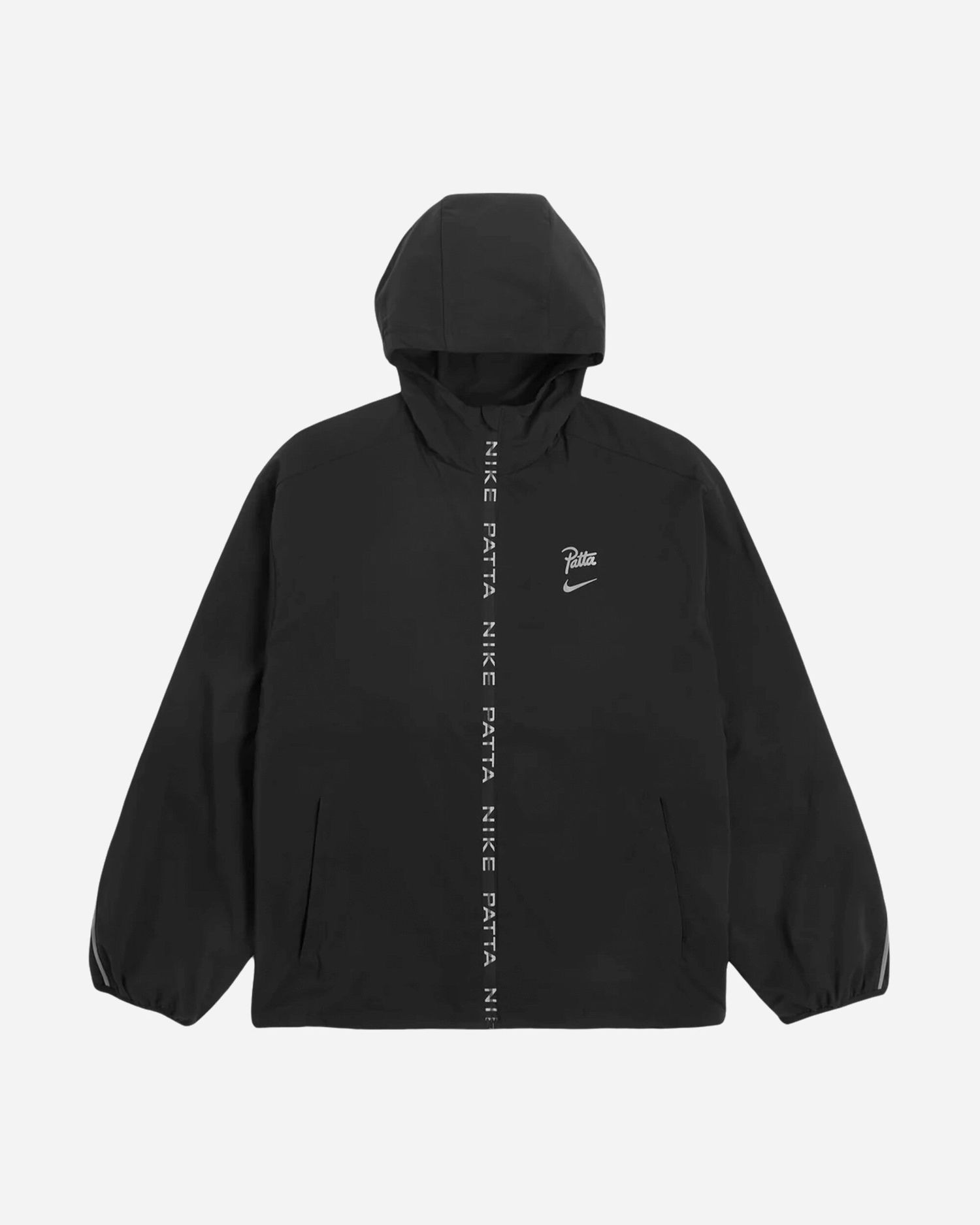 Vindjakke Nike Patta Running Team Hooded Track Jacket Black Sort | FJ3087-010, 0
