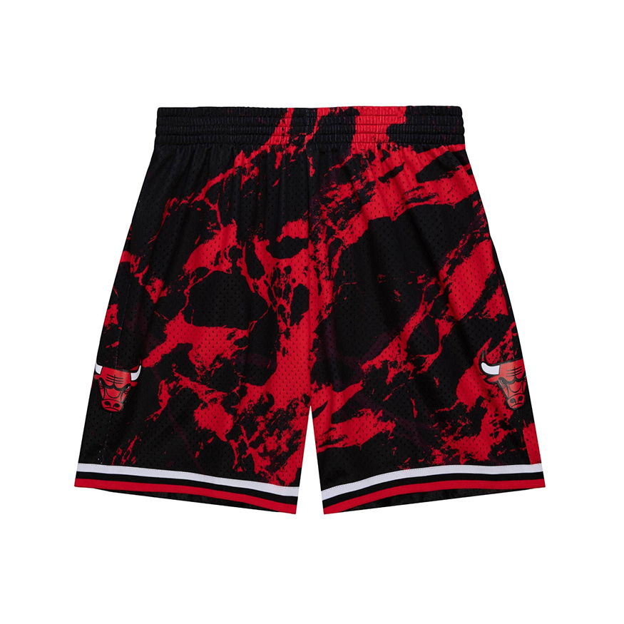 Shorts Mitchell & Ness NBA Chicago Bulls Team Marble Swingman Shorts Sort | PFSW1279-CBU97PPPBLCK, 0