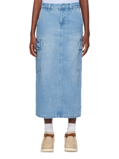 Nederdel BAPE Patch Denim Cargo Midi Skirt Blå | 001DKJ802001L