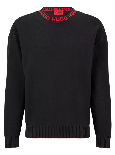 Sweater BOSS Cotton Sweater Sort | 50474813