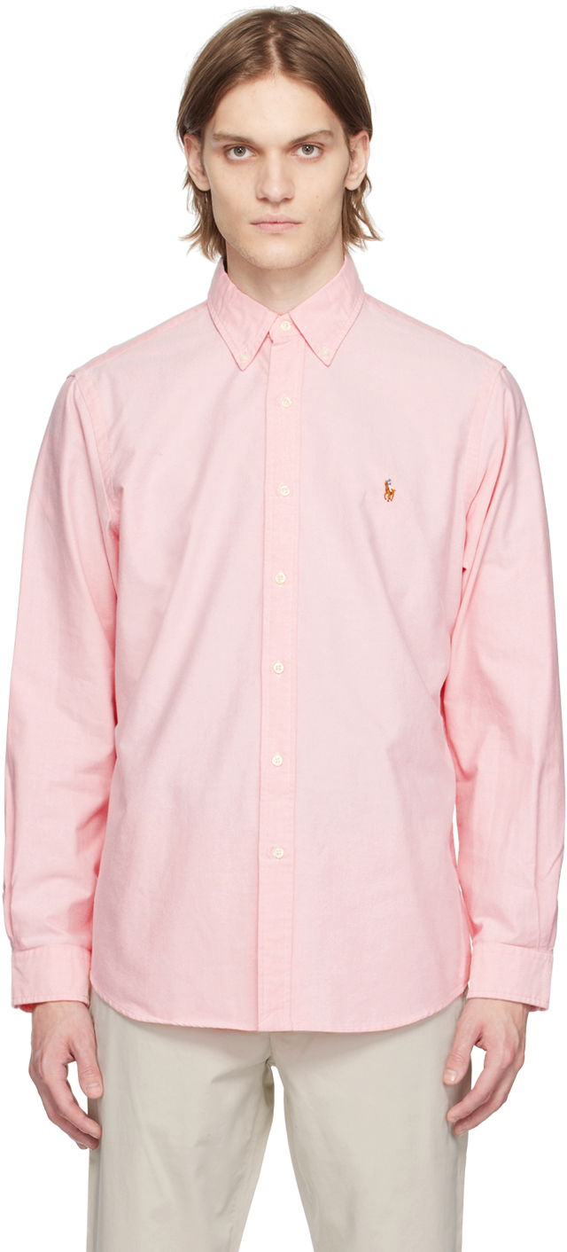 Skjorte Polo by Ralph Lauren Ralph Lauren Iconic Oxford Cloth Button-Down Shirt Lyserød | 710548535004