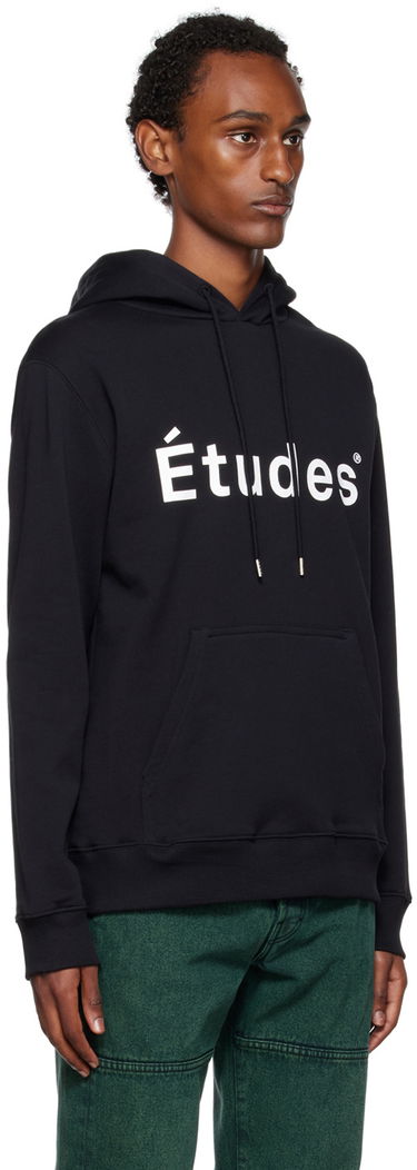 Sweatshirt Études Klein Logo Hoodie Sort | C00ME250OC16BK, 1