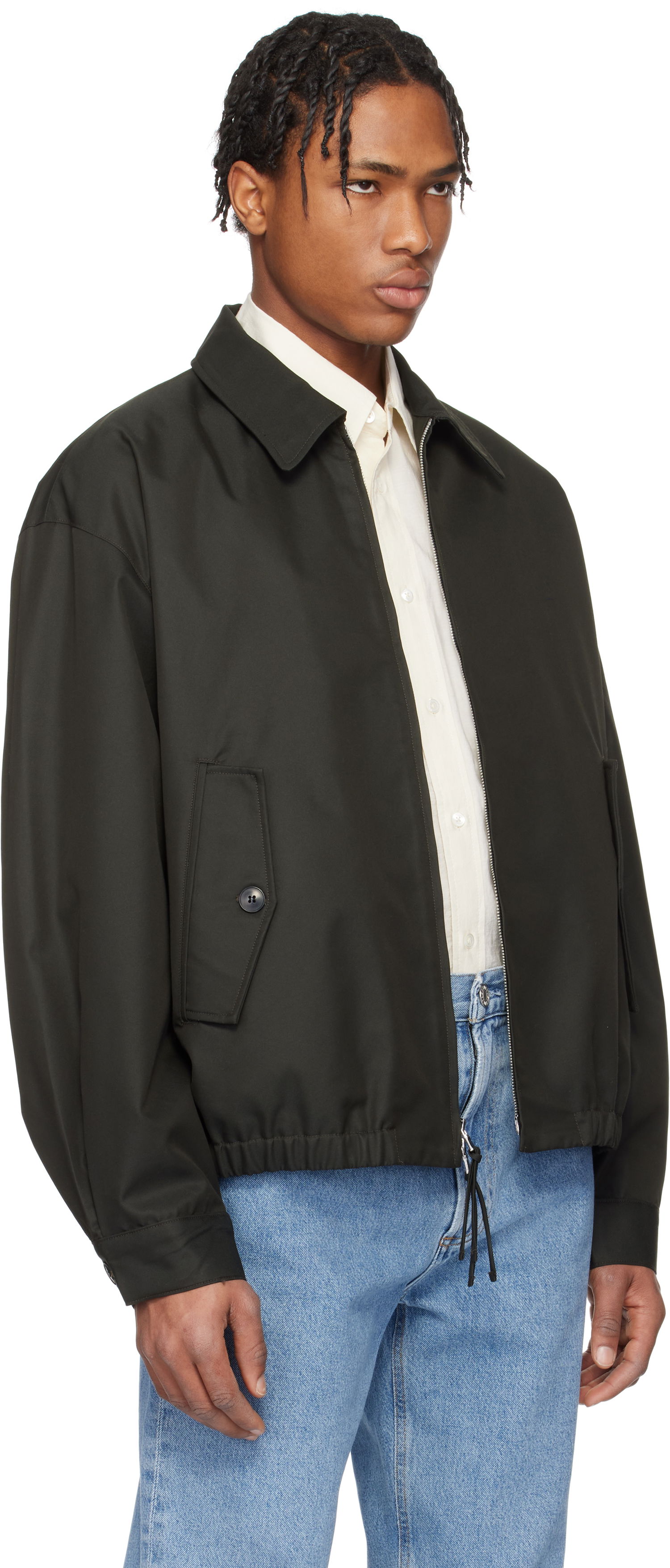 Bomberjakke AGOLDE AGOLDE Torres Cropped Twill Jacket Grøn | A4036-1775, 1