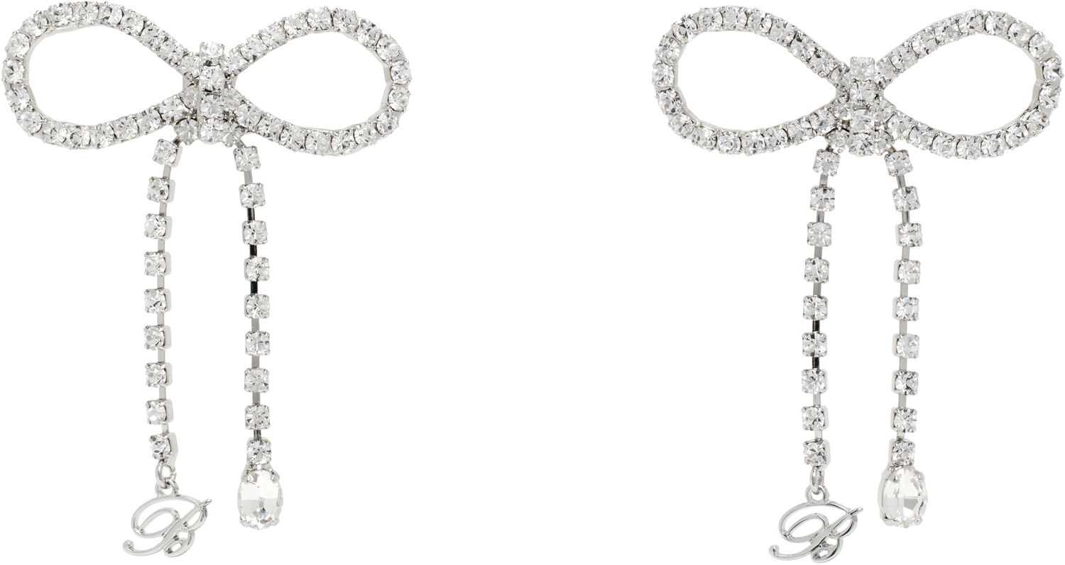 Øreringe Blumarine Blumarine Crystal Bow Drop Earrings Metalisk | P522W305A, 0