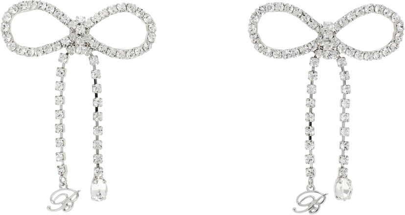 Øreringe Blumarine Blumarine Crystal Bow Drop Earrings Metalisk | P522W305A