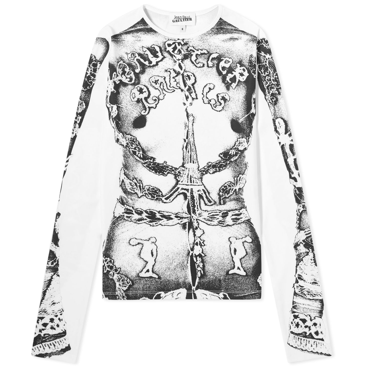 T-shirt Jean Paul Gaultier Trompe L'Oeil Long Sleeve Top Flerfarvet | 24-25-U-TO182-J546-0100, 0