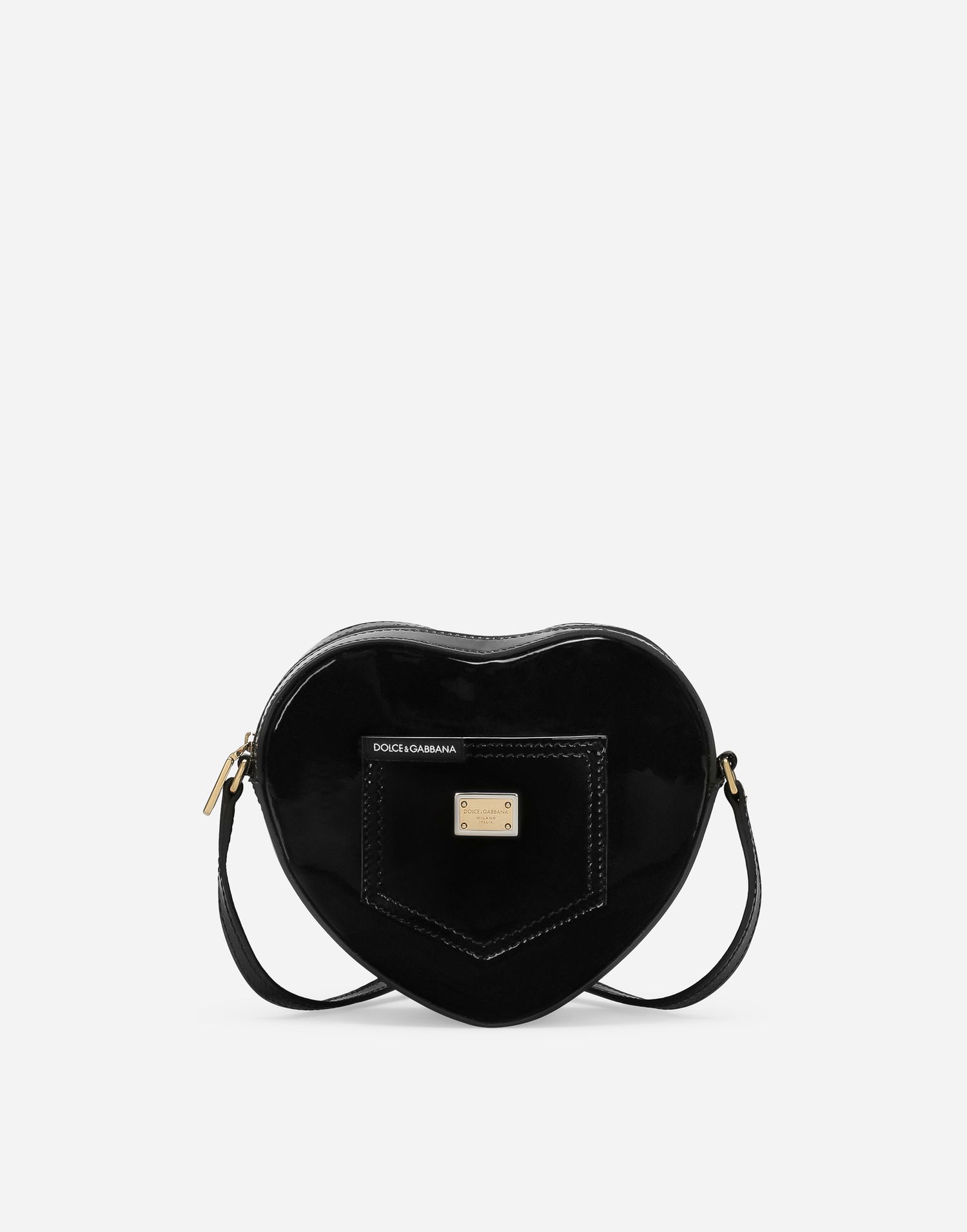Håndtaske Dolce & Gabbana Dolce & Gabbana Dg Girlie Heart Patent Leather Shoulder Bag Sort | EB0248A147180999, 0