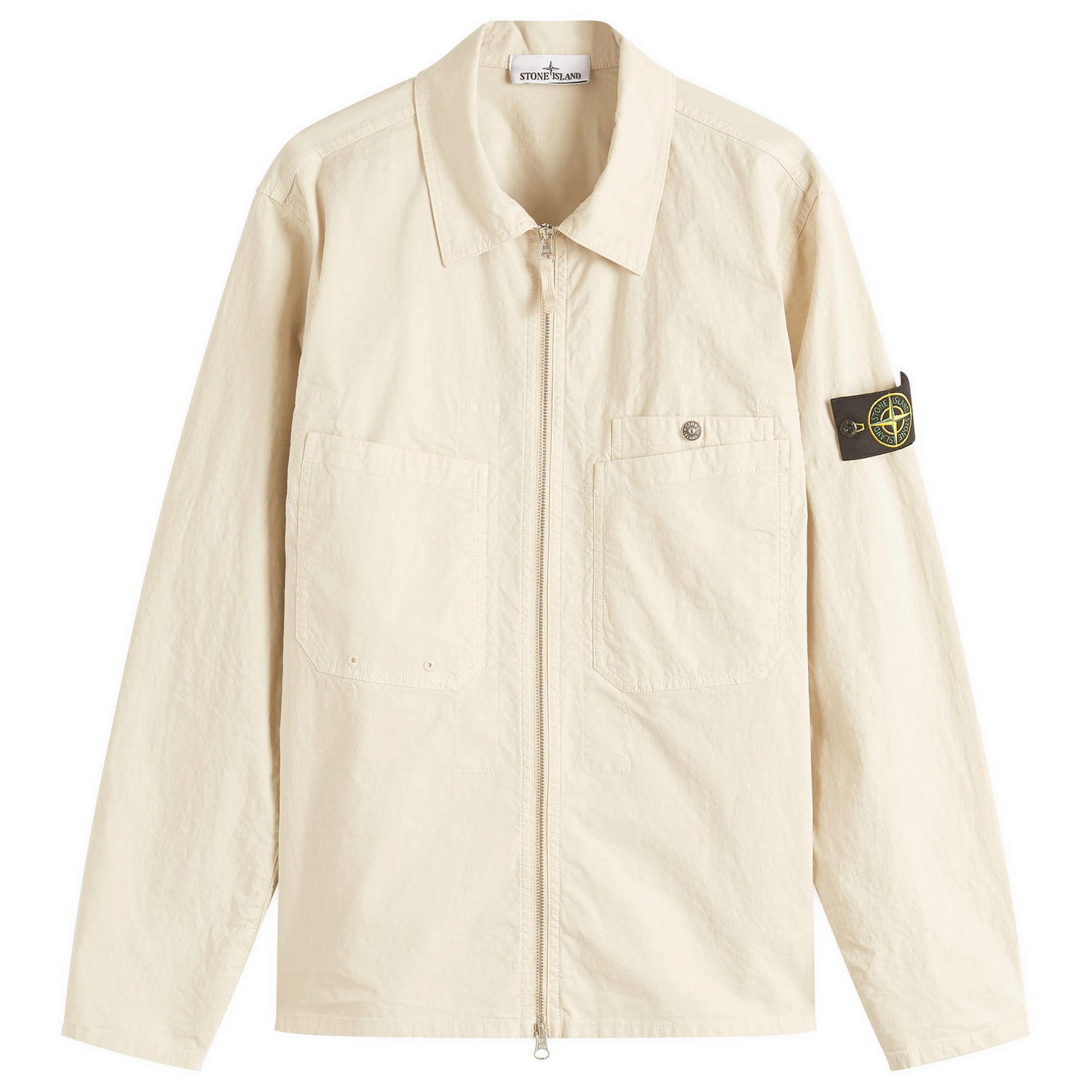 Skjorte Stone Island Men's Mil-Spec Stretch Ripstop-TC Shirt Jacket, Size Large Beige | K1S151200012-V0095, 1