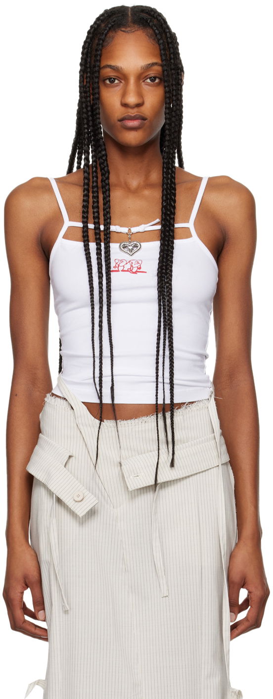 Tanktop Ottolinger Ottolinger Charmed Tank Top Hvid | 1503803