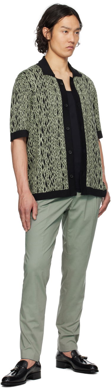 Sweater BOSS Hugo Jacquard Polo Shirt Grøn | 50536665, 3
