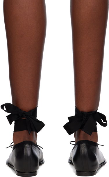 Tøj Simone Rocha Simone Rocha Heart Toe Ribbon Bow Ballerinas Sort | RMP17B 0755, 1