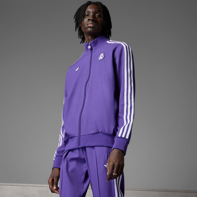 Træningsdragt adidas Performance Real Madrid Terrace Icons Track Jacket Lilla | JF2582