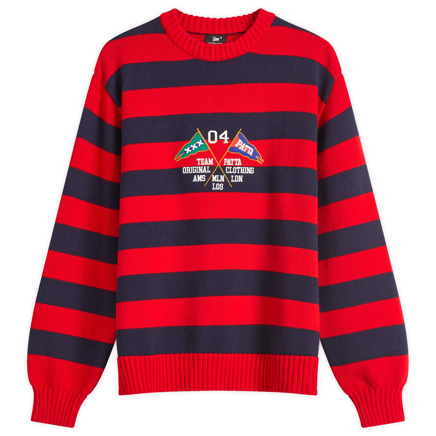 Sweater Patta Patta Stripe Flag Knit Jumper Rød | POC-SS25-7020-324-0004-084, 1