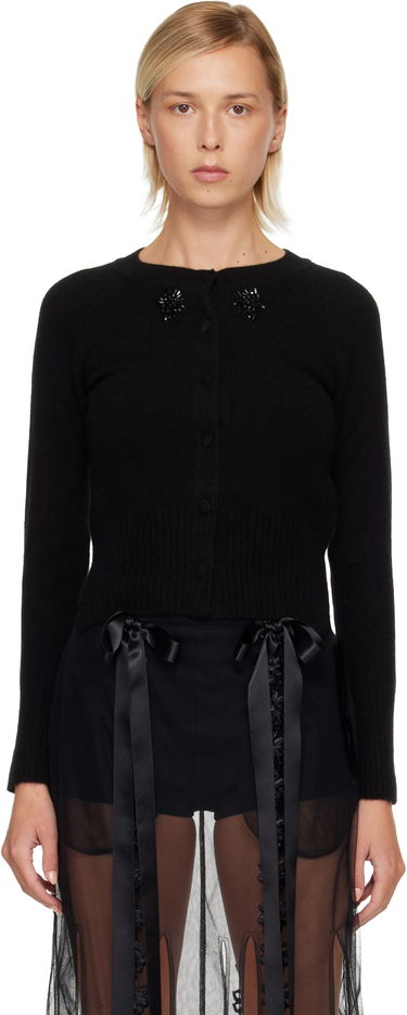 Sweater Simone Rocha Simone Rocha Embellished Cashmere Cardigan Sort | COMK3B 0667, 0
