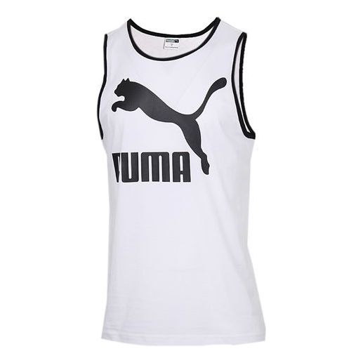 Tanktop Puma Classics Logo Graphic Tank Top Hvid | 597456-02