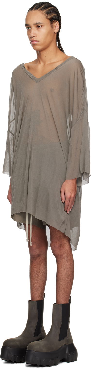 T-shirt Rick Owens Rick Owens Hollywood Tommy V-Neck T-Shirt Grå | RR01E5279 JCR, 3