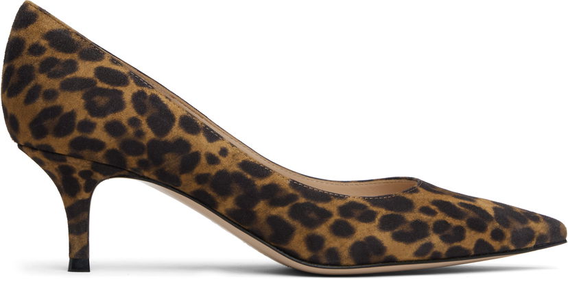 Sneakers og sko Gianvito Rossi Leopard Print Suede Gianvito 55 Pumps Flerfarvet | G20336-55RIC-CMD