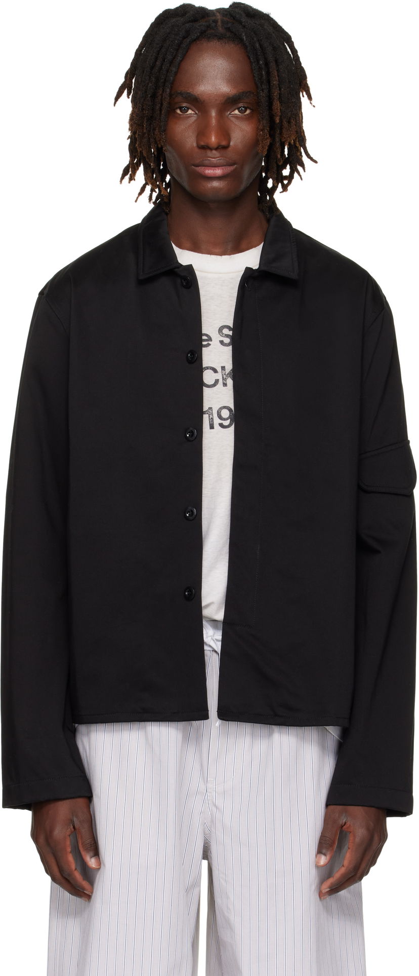Jakke Acne Studios Acne Studios Satin Jacket Sort | B90833-