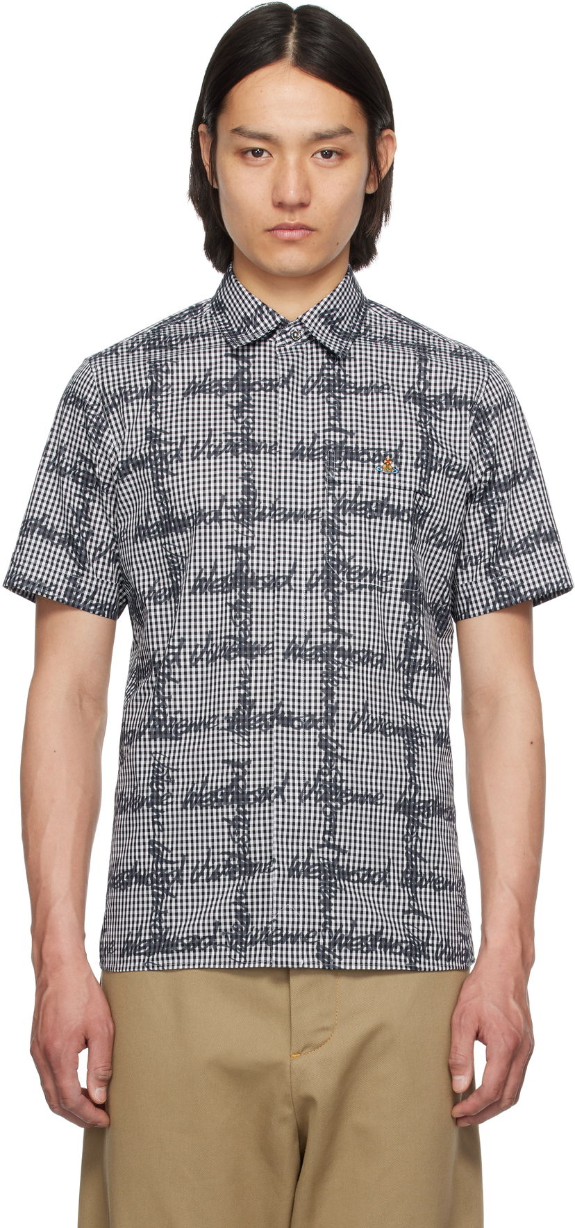 Skjorte Vivienne Westwood Vivienne Westwood Classic Gingham Shirt Sort | 24010004-W011T-