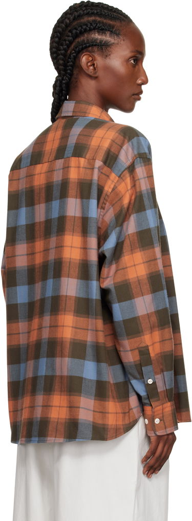 Skjorte Baserange Baserange Claude Plaid Button-Down Shirt Orange | TSCL-OC-AU25, 2