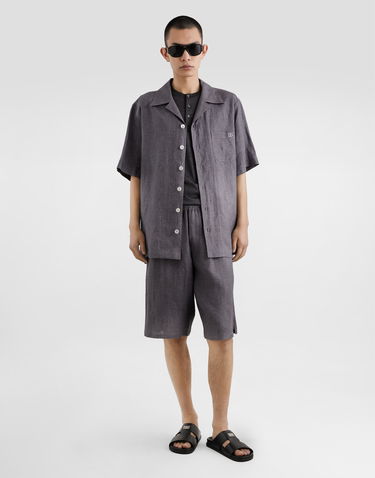 Shorts Dolce & Gabbana Dolce & Gabbana Linen Canvas Shorts Grå | GV37AZFU4L5N0352, 1