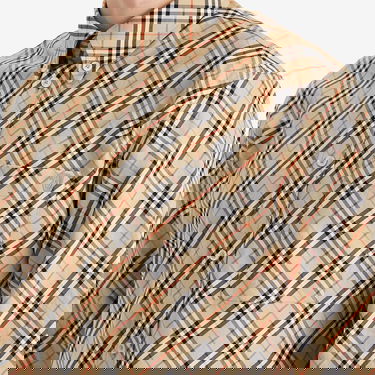 Skjorte Burberry Burberry Check Oxford Shirt, Size Medium Beige | 8104072-B9368, 5