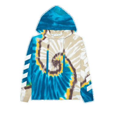 Sweatshirt Off-White Diag Tie Dye Knit Hoodie Flerfarvet | OMHA148S22KNI0016101, 0
