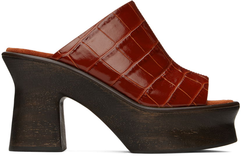 Tilbehør FERRAGAMO Ferragamo Samanta Platform Heeled Mules Brun | 01E077 758219