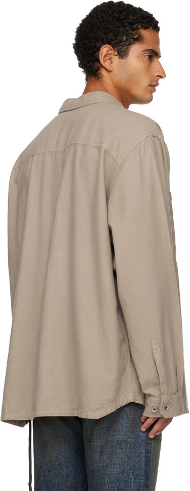 Skjorte Rick Owens DRKSHDW Concordians Jumbo Button-Up Shirt Beige | DU02E7299 CFL, 2