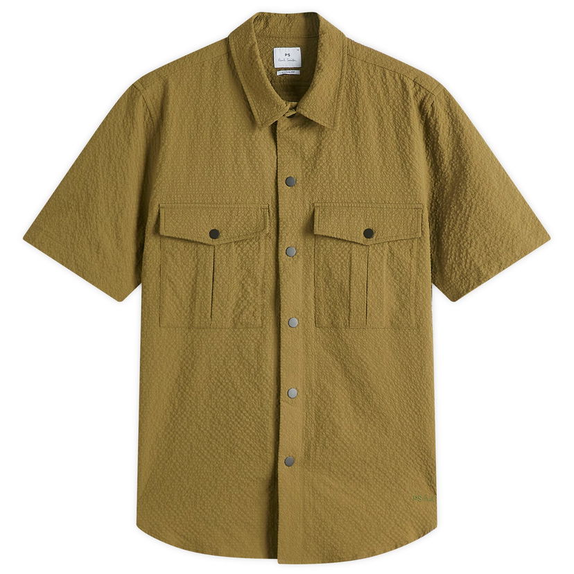 Skjorte Paul Smith Paul Smith Men's Utility Shirt, Size Large Grøn | M2R-798Y-P22342-32