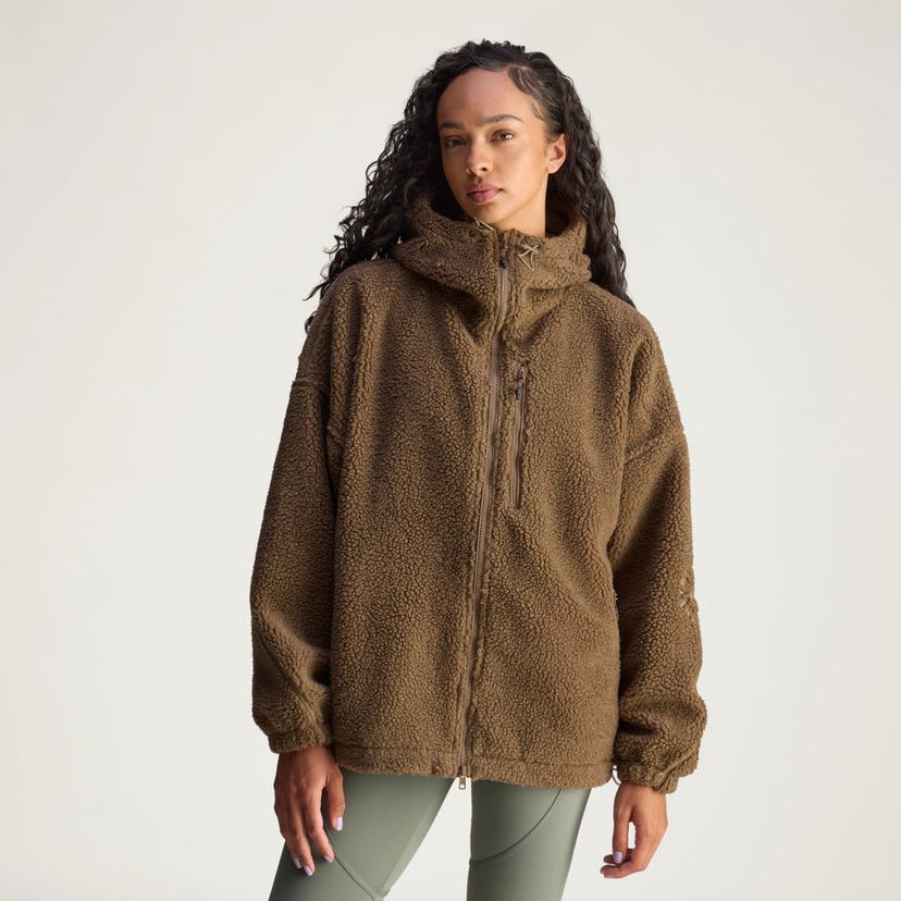 Sweatshirt adidas Performance Fleece Full-Zip Hoodie by Stella McCartney Brun | KA0646
