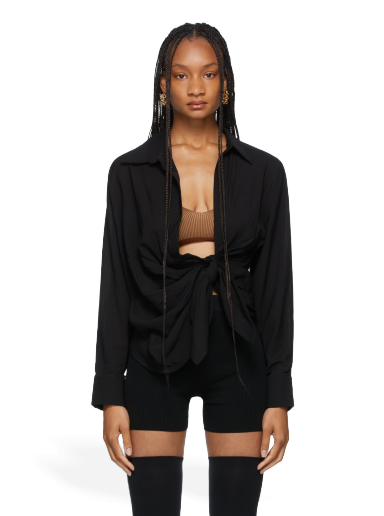 Jakke Jacquemus La Montagne 'La Chemise Bahia' Sort | 213SH002-1020
