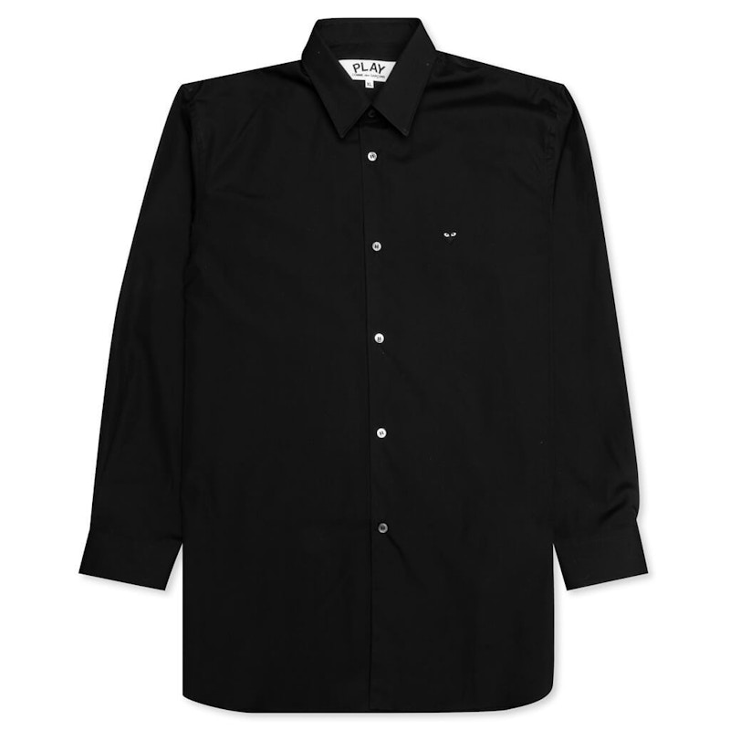 Skjorte Comme des Garçons Small Emblem Button Up Shirt Sort | AZ-B014-051-1, 0