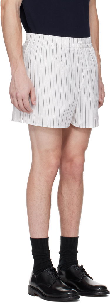 Shorts AMI AMI Paris Cotton Elasticated Shorts Hvid | USO117.CO0109, 4