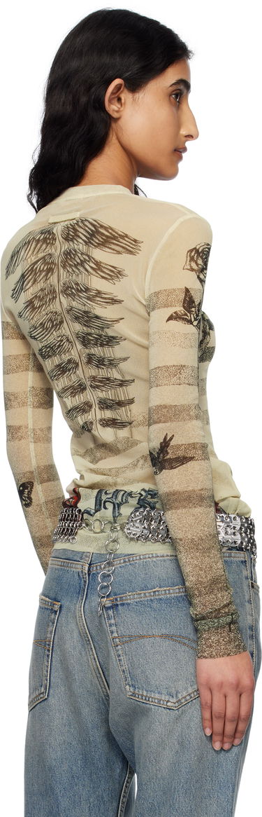 T-shirt Jean Paul Gaultier Jean Paul Gaultier Tattoo Marinière T-Shirt Beige | 25/34-F-TO274-T585-030030, 2