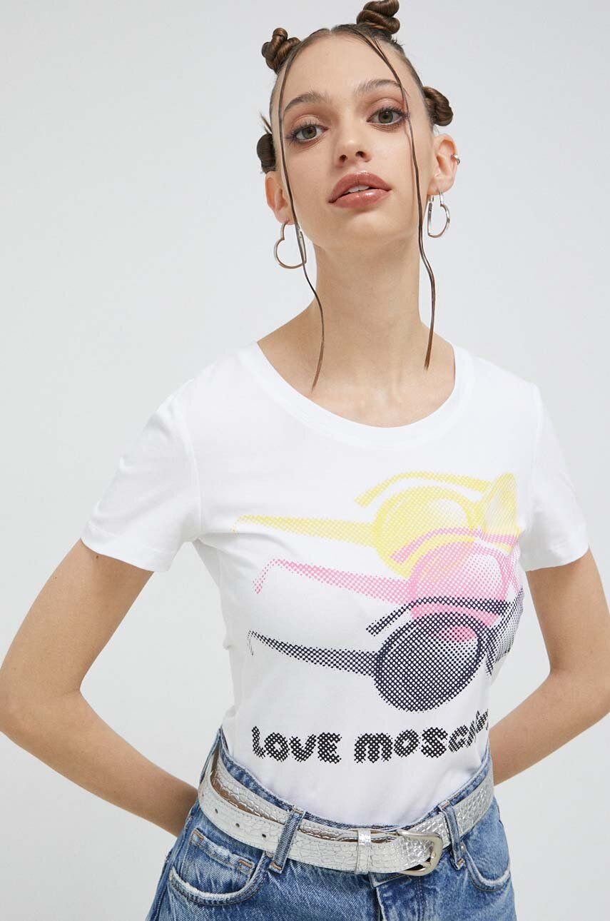 T-shirt Moschino Cotton T-Shirt Hvid | W.4.H19.37.E.1951, 0
