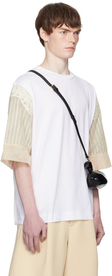 T-shirt Simone Rocha Simone Rocha Trapped Lace Patchwork T-shirt Sort | 5354 0553, 4