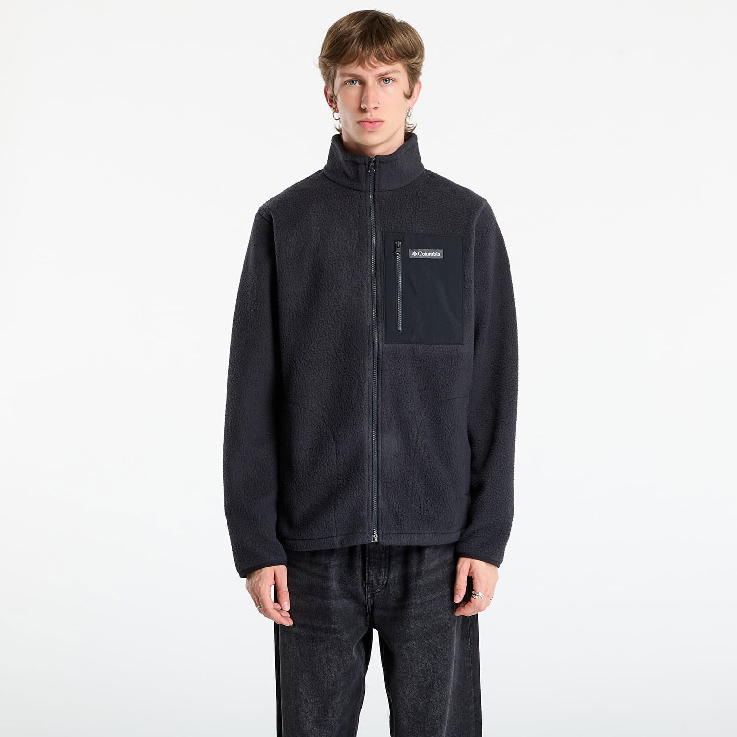 Jakke Columbia Columbia Jasper Ridge™ Pebbled Full Zip Fleece Jacket Sort | 2142421010, 0