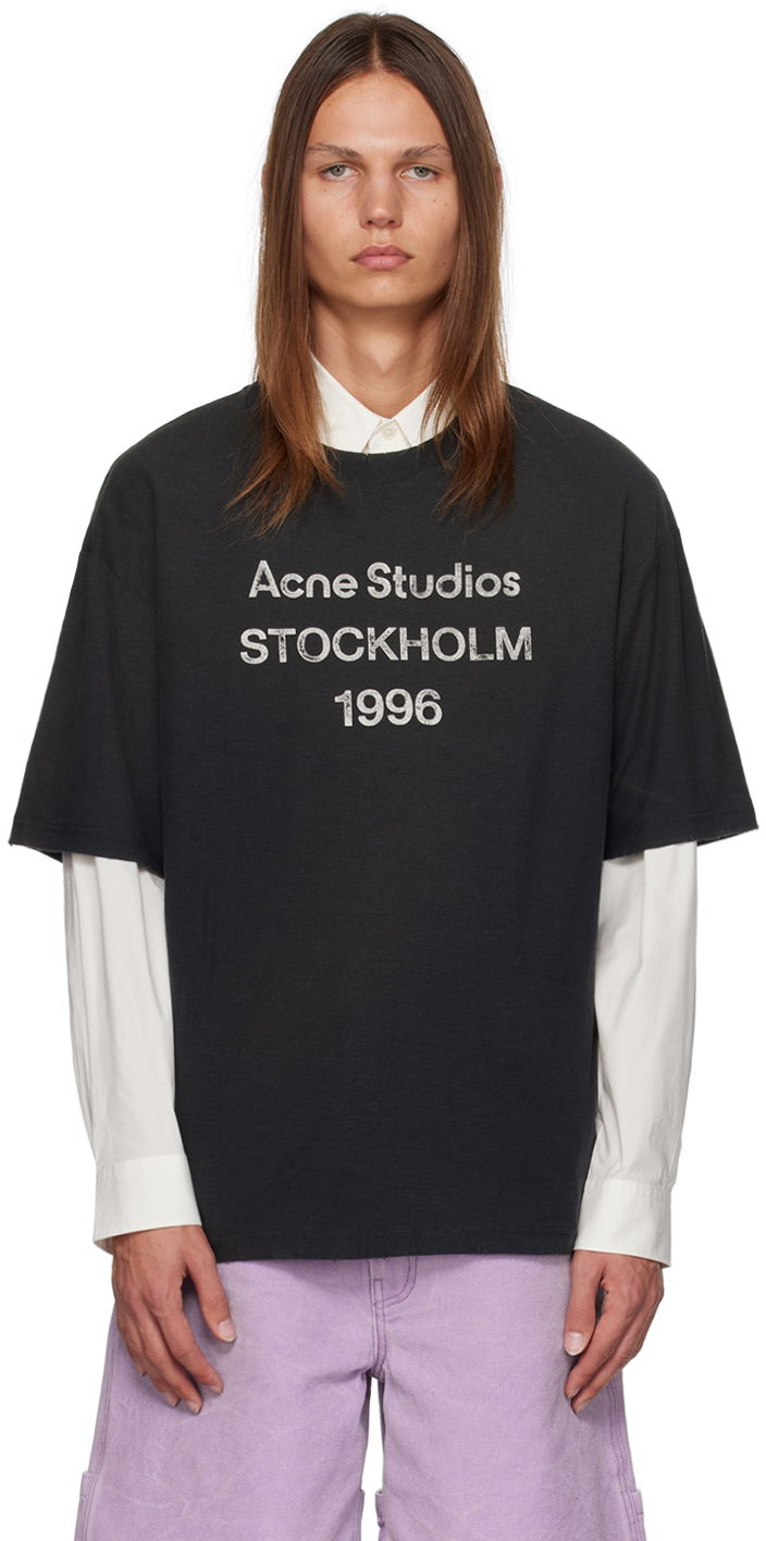 T-shirt Acne Studios Faded T-Shirt Sort | CL0196-, 0