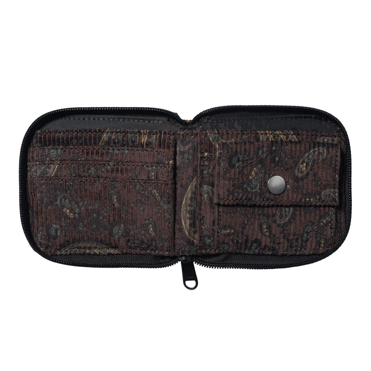 Tegnebog Carhartt WIP Flint Zip Wallet "Paisley Print/Buckeye rinsed" Brun | I029507_1U6_02, 1