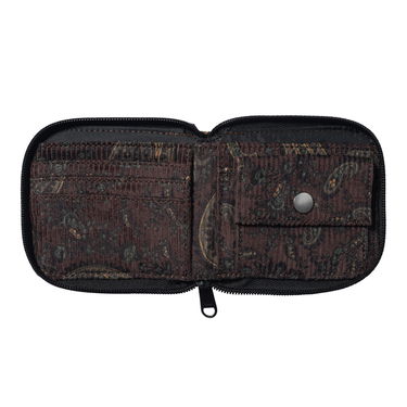 Tegnebog Carhartt WIP Flint Zip Wallet "Paisley Print/Buckeye rinsed" Brun | I029507_1U6_02, 1