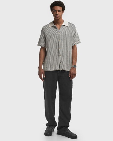 Skjorte Les Deux Knitted Short Sleeve Shirt Beige | LDM310127-215100, 2