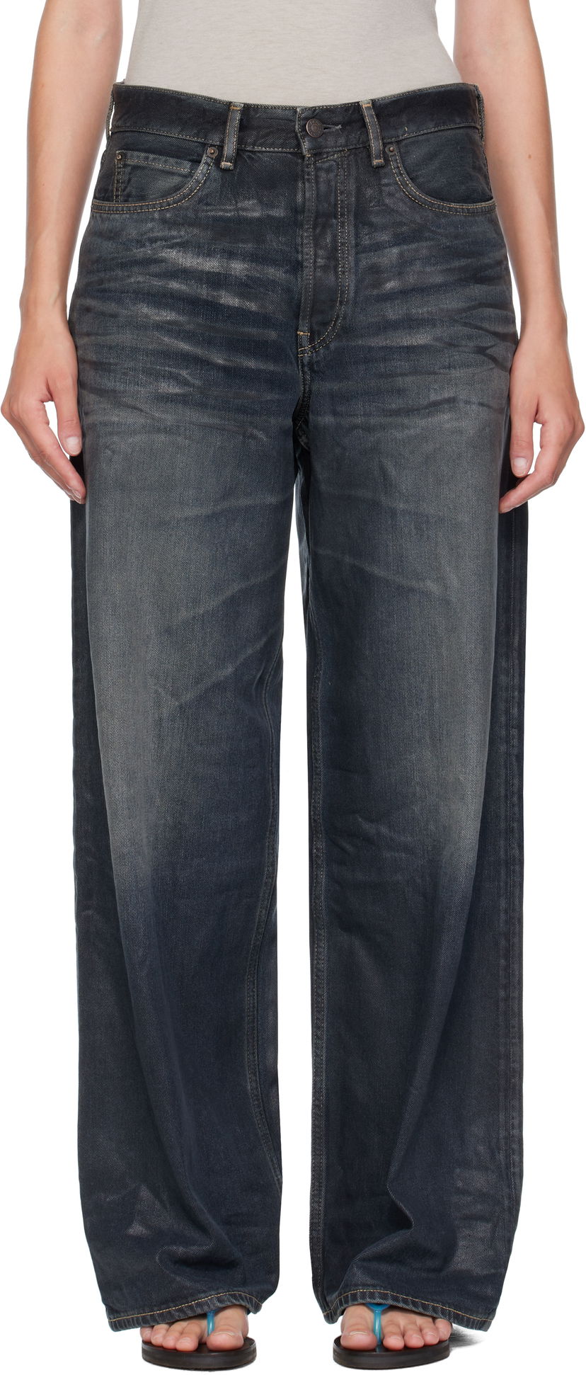 Jeans Acne Studios Acne Studios Loose Fit 1981 Jeans Blå | C00093-