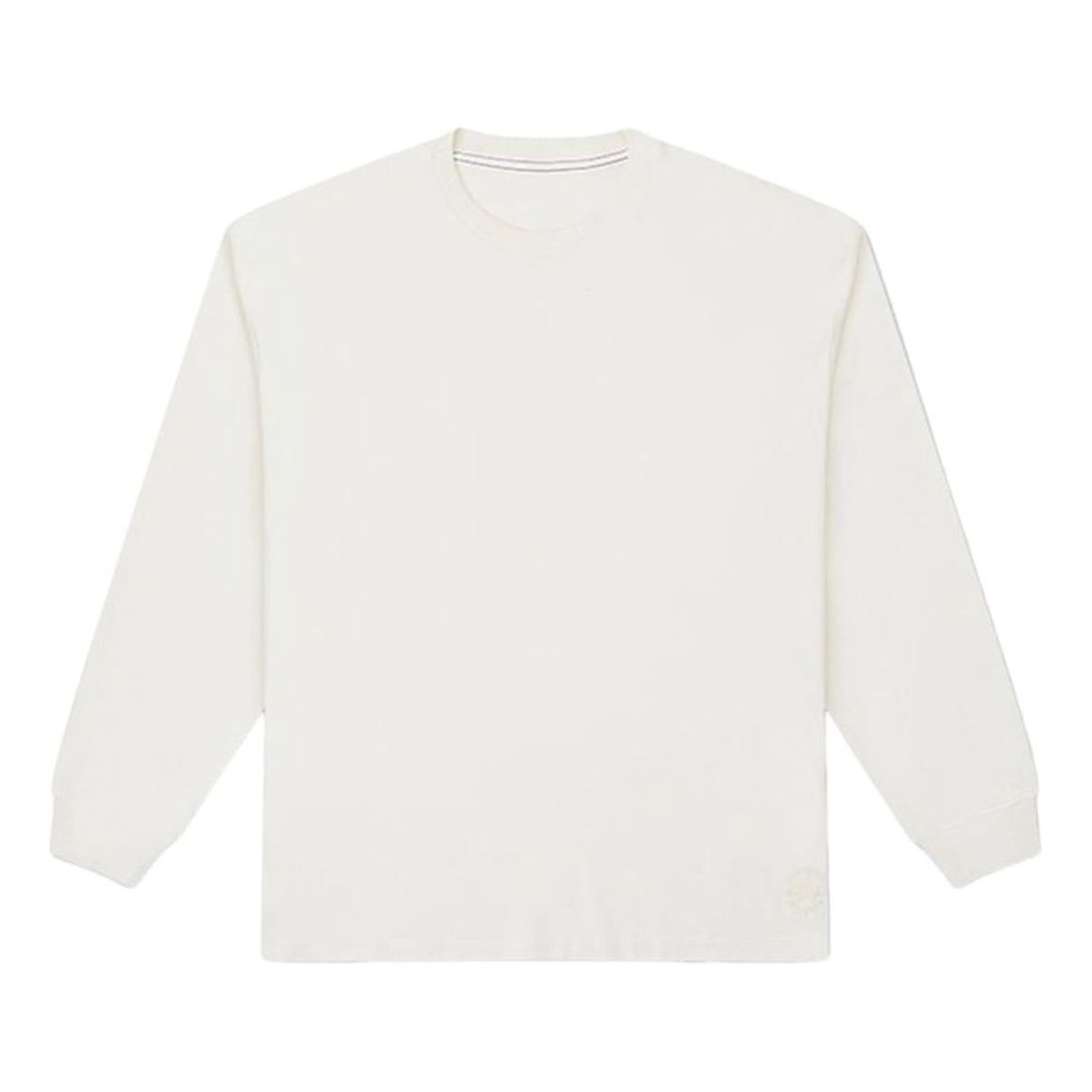 Sweater Converse Embroidered Logo Long Sleeve T-Shirt Hvid | 10026898-A01, 0