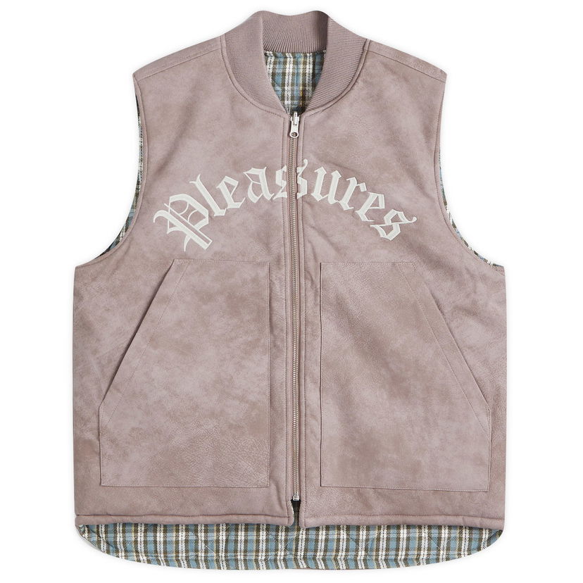 Vest Pleasures Reversible Suede Vest Beige | P24W018-MAUVE