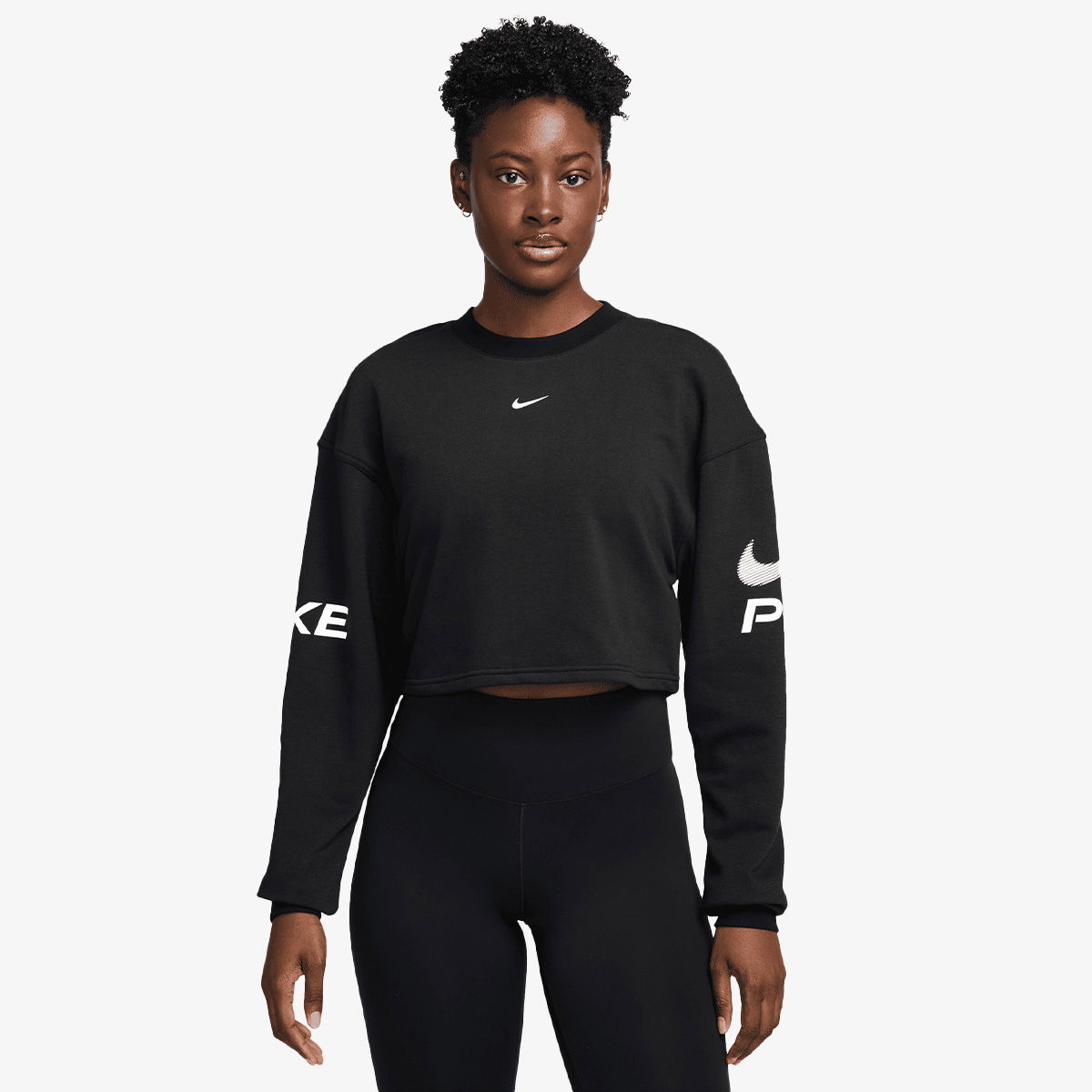 Sweatshirt Nike Cropped Fleece Sweatshirt Sort | HV3591-010, 0