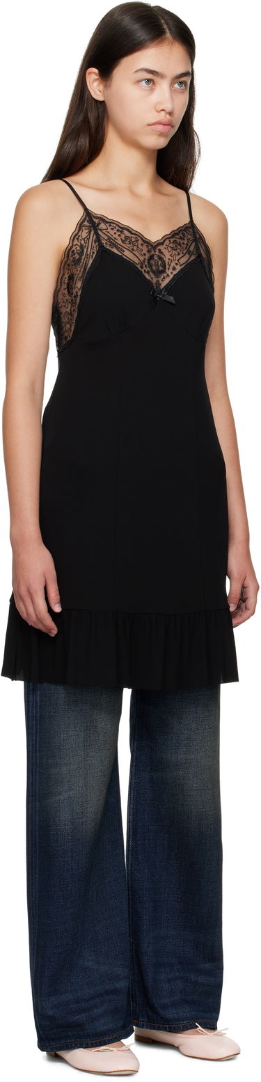 Kjole Acne Studios Lace-Trim Strap Minidress Sort | A20829-, 1