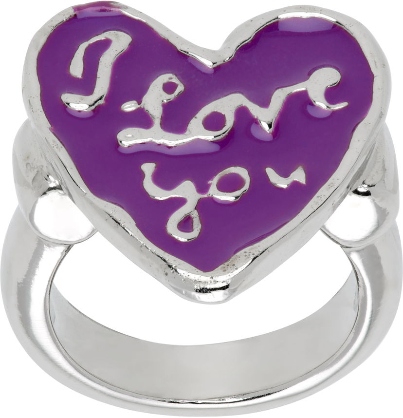 Ring Chopova Lowena Chopova Lowena Lovers Heart Ring Lilla | 6551